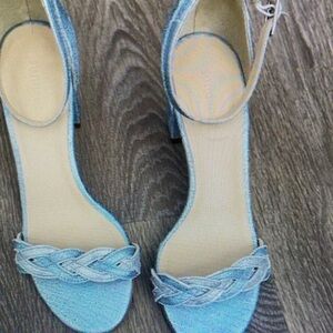 a new day Light Blue Braided Heels